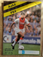 Programme Ajax Amsterdam - PSV Eindhoven - 091088 - KNVB Eredivisie - Football Soccer Fussball Calcio Programm - Bücher