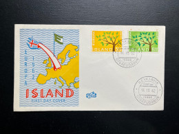 ENVELOPPE EUROPA / ISLAND REYKJAVIK / FDC 1962 - Lettres & Documents