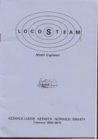 Catalogue LOCOSTEAM 1985 Model Engineers Gauge "1" - Anglais