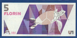 ARUBA - P. 6 – 5 FLORIN 1990 UNC, Serie N. 0017481222 - Aruba (1986-...)
