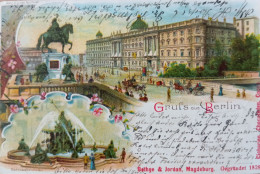 Gruss Aus Berlin, Denkmal Am Grossen Kurfürst, Lithographie, 1900 - Sonstige & Ohne Zuordnung