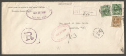1928 Registered Cover 13c Admirals RPO CDS The Pas Manitoba To Dauphin Dominion Lands - Histoire Postale