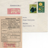 DDR 1969. Einschreibemarke SbPA Gebr., EM 2B-301I(2) Brief - Labels For Registered Mail