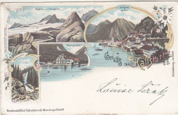 E4362) GRUSS Aus HALLSTATT - TOP LITHO M. Dachstein Gosaumühle Hallstatt Am See U. SCHIFF -  Karl Schwidernoch ALT ! - Hallstatt