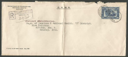 1929 Registered Cover 12c Confederation #145 CDS Vancouver BC To Calgary Alberta OHMS - Storia Postale