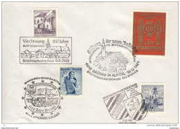 4 X Sonderstempel PLZ 4644 - Scharnstein, 4645 - Grünau, 4864 Attersee, 4614 Marchtrenk, Von Briefmarkenausstellungen - Cartas & Documentos