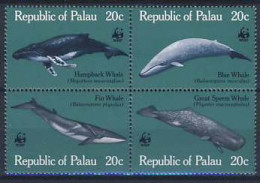 MDW-BK1-048 MDN MINT PF/MNH ¤ PALAU 1983 4w In Serie ¤ WWF - WHALE - ENDANGERED ANIMALS - Andere & Zonder Classificatie