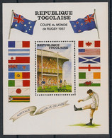 TOGO - 1987 - Bloc Feuillet BF N°YT. 260 - Coupe Du Monde De Rugby - Neuf Luxe ** / MNH / Postfrisch - Rugby