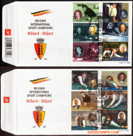 België 2006 - Mi:3551/3562, Yv:3488/3499, OBP:3503/3514, Fdc - O - Belgische Sport Kampioenen  - 2001-2010