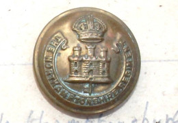 BOUTON MILITAIRE ANGLAIS - NORTHAMPTONSHIRE REGIMENT UK 1901-52 ARMEE WWII 18mm / ANTIQUE BUTTON ENGLAND   (2203.347) - Knoppen