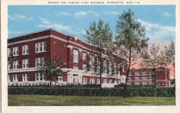 BT86. Vintage US Postcard. Senior And Junior High Schools, Marinette, Wisconsin. - Autres & Non Classés