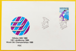 Finland FDC 1989 - World Skiing Championships, Lahti - Winter Sport - MiNo 1070 - FDC