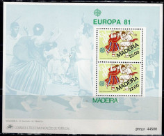 PORTUGAL MADEIRA 1981 EUROPA CEPT MI No BLOCK 2  MNH VF!! - Blocs-feuillets