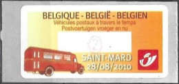 Belgium Belgique Belgien 2010 ATM Machine Stamp Saint-Mard Post Bus Mi. No. 70 "2" MNH Neuf ** Postfrisch - Mint