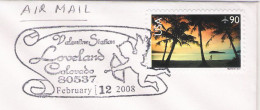 Valentine's Day, Airmail Cover From US To India With US Pictorial Cancellation, 2008 - Cristianismo