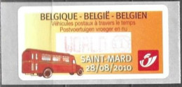 Belgium Belgique Belgien 2010 ATM Machine Stamp Saint-Mard Post Bus Mi. No. 70 "World 1" MNH Neuf ** Postfrisch - Postfris