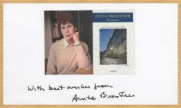 Anita Brookner (1928-2016) - English Novelist - Rare Signed Card + Photo - 2010s - Escritores