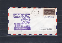 USA 1967 First Flight Cover First Jet Mail Service Phoenix Arizona Airmail Route 73 (to Denver) - Event Covers