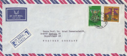 Israel - Registered Airmail Letter - Jerusalem To Germany - 1978 (67457) - Covers & Documents