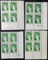 N°2101** Sabine 1.20F Vert Coins Datés X4 - 1980-1989