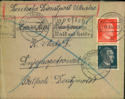 1942, "DT: BESETZUNG UKRAINE" Brief Aus Berlin-Charlottenburg Nach Dnjpropetrowsk - Feldpost World War II