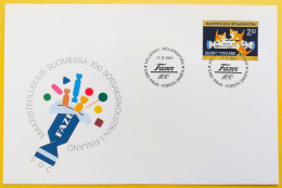 Finland FDC 1991 - 100 Years Fabrication Of Confectionery - Candy, Cat - MiNo 1148 - FDC