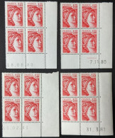N°2102** Sabine Coins Datés X4 - 1980-1989