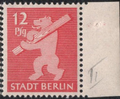 Germany 1945 Stadt Berlin 12 Pf Plateflaw Mi II MNH Certified Ströh BPP Blot In Beam - Berlijn & Brandenburg