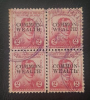 Philippines United States Block Of Four With Postmark - Filipinas