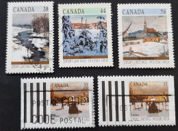 Canada 1989  USED  Sc1256 -1259,  Christmas 1989, Winter Landscapes - Used Stamps