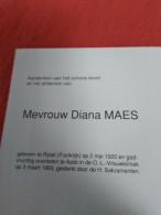 Doodsprentje Diana Maes / Rijsel ( Fr) 2/5/1920 Aalst 3/3/1993 - Religion & Esotérisme