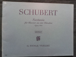 SCHUBERT FANTAISIE OP 103 POUR 4 MAINS PIANO PARTITION MUSIQUE URTEXT HENLE VERLAG - Instrumento Di Tecla