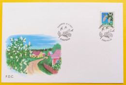 Finland FDC 1997 - Regional Flowers - Bird Cherry, Hackberry - MiNo 1381 - FDC