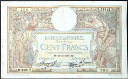 FRANCE * 100 Francs * LOM * 21/10/1937 * Fay 25.03 * Etat/Grade TTB/VF - 100 F 1908-1939 ''Luc Olivier Merson''