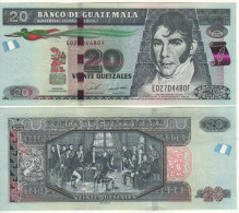 GUATEMALA  New Date 20 Quetzales  Dated 27.05.2020  P124   " Dr. Mariano Gálvez + Central American Independence Act" - Guatemala