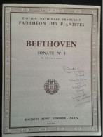 BEETHOVEN SONATE NUMERO 3 OP 2 N3 PIANO PARTITION MUSIQUE EDITIONS LEMOINE - Tasteninstrumente