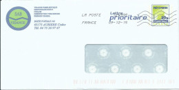 FRANCE PAP REPIQUE AUBIERE ( PUY DE DOME ) DE 2015 LETTRE COVER - Listos A Ser Enviados : Réplicas Privadas