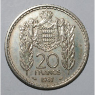 MONACO - KM 124 - 20 FRANCS 1947 - LOUIS II - TTB - 1922-1949 Louis II