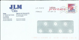 FRANCE PAP REPIQUE AUBIERE ( PUY DE DOME ) DE 2013 LETTRE COVER - PAP: Privé-bijwerking