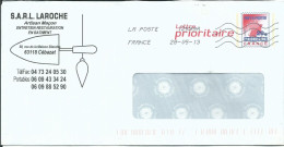 FRANCE PAP REPIQUE CEBEZAT ( PUY DE DOME ) DE 2013 LETTRE COVER - Prêts-à-poster:private Overprinting