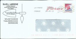 FRANCE PAP REPIQUE CEBEZAT ( PUY DE DOME ) DE 2013 LETTRE COVER - PAP : Sovrastampe Private