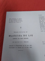 Doodsprentje Mathilde De Lie / Brasschaat 22/6/1901 Veurne 10/5/1993 ( Jozef Hennen ) - Religion & Esotérisme