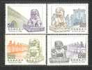 1992 TAIWAN Stone Lions 4v - Unused Stamps