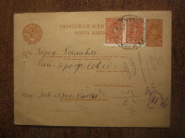 1936 RUSSIA UPRATED STATIONERY CARD - Cartas & Documentos