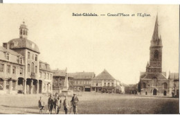 St.Ghislain. Grand Place Et L'Eglise - Saint-Ghislain