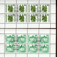 Markenheftchenblatt 20 - 21 Bauwerke Und Denkmäler Used Gestempelt - Postzegelboekjes