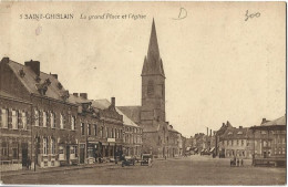 St.Ghislain. La Grand'Place Et L'Eglise - Saint-Ghislain