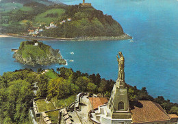 Saint Sébastien (San Sebastian) - Monument Au Sacré Coeur Et Mont Igueldo - Vue Aérienne - Guipúzcoa (San Sebastián)