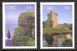 Irlande Eire 2004 N° 1582 / 3 ** Europa, Les Vacances, Château Ross, Kerry, Clare, Falaises Moher Moyen Âge Tour O'Brian - Unused Stamps