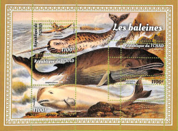 A9598 - TCHAD -  ERROR MISPERF Stamp Sheet - 2021 - Whales, Marine Life - Baleines